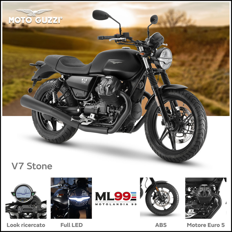 ML99 Promo Moto Guzzi V7 Stone | Dettagli e vista generale